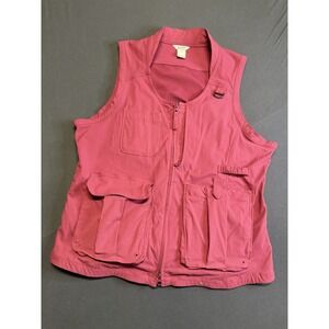 Duluth Trading Co Pink Heirloom Garden Utility Vest Mesh Back Women's L Large
